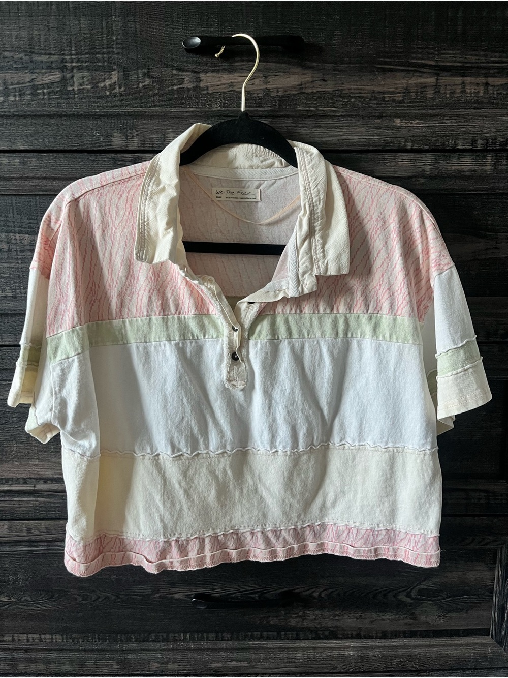Free People We The Free cropped polo size small